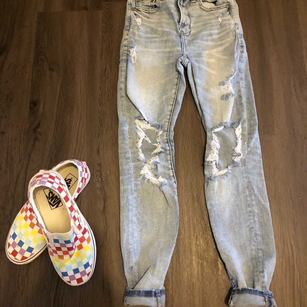 American Eagle brand, hi rise jegging,size 0 Short - Picture 4 of 6